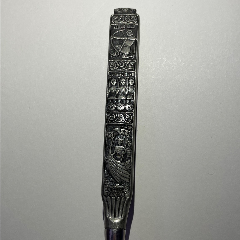 Vintage Konge Tinn (Norway) Pewter Silver Cake Server - Picture 6 of 7